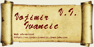 Vojimir Ivančić vizit kartica
